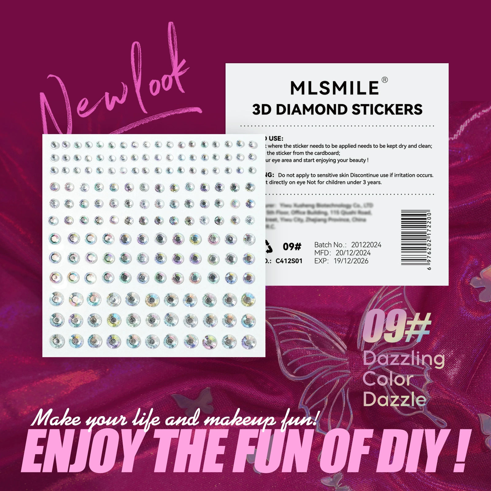 MLSMILE водонепроницаемые тату-наклейки для макияжа глаз, наклейка, пирсинг носа, европейский стиль, для импорта, новая коллекция, 3D