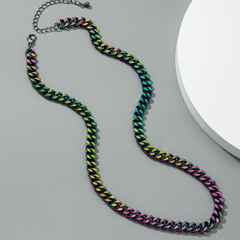 Thick Chain Phantom Color Necklace Wholesale Nihaojewelry display picture 3