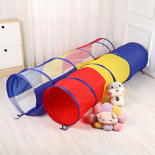 New amazon in stock children crawling tunnel cloth tent wholesale children's playhouse baby folding tent