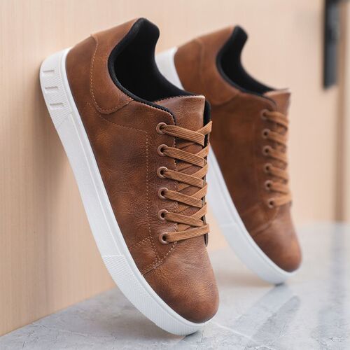 Men's Summer New Business Casual Leather Shoes, Soft Sole Anti-Slip Sports Shoes, Versatile Office Board Shoes for Men
