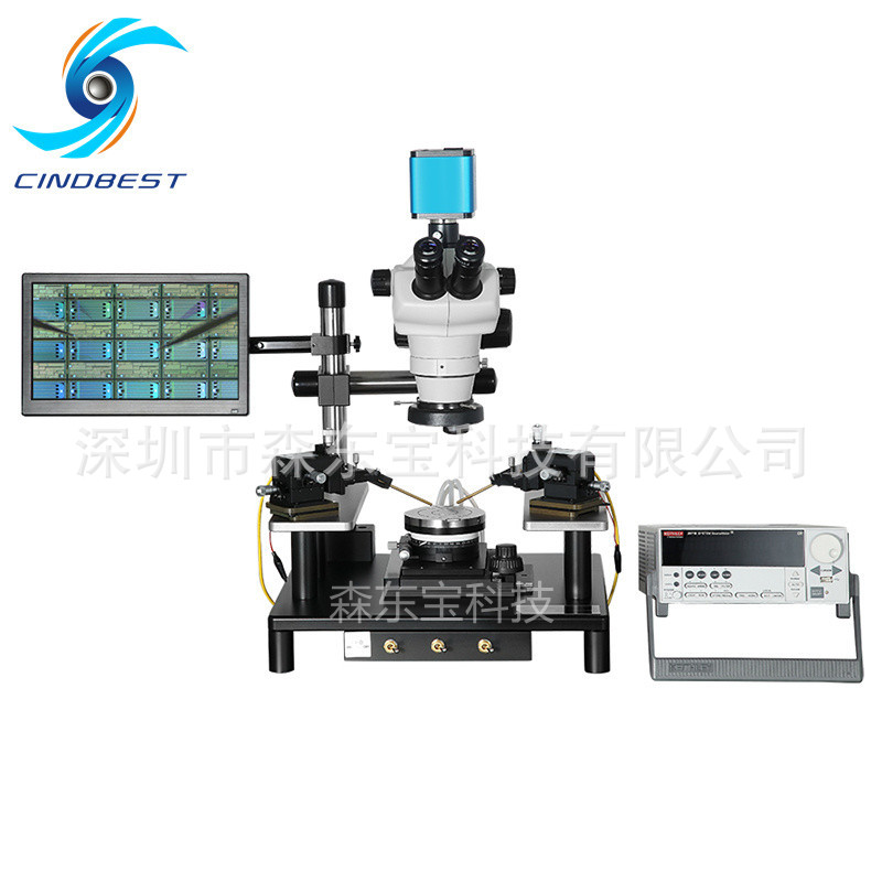 供应森东宝CM系列高性价比迷你简易型晶圆测试4英寸手动探针台