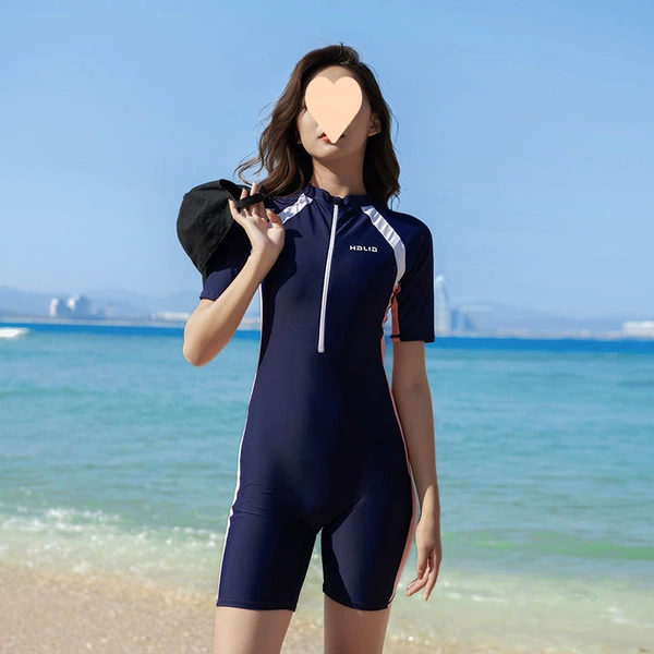 Navy blue pink edge (women's style) for swimming hat
