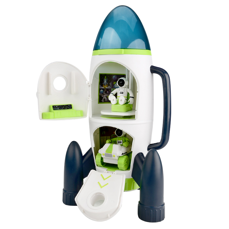 Espacio caliente transfronterizo cohete espacial nave espacial para niños estación espacial modelo de avión niños y niñas juguetes al por mayor
