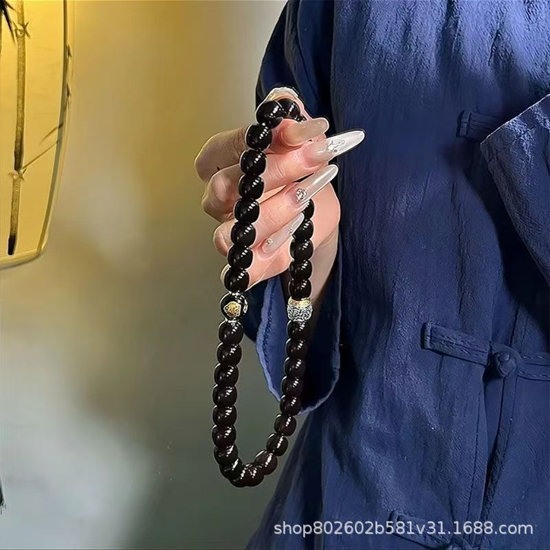 十年溏心老料黑金菩提手串双圈十二生肖男文玩佛珠念珠手链女礼物
