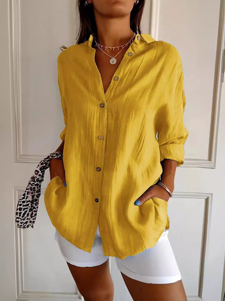 2026 new single-breasted pleated lapel shirt independent station…