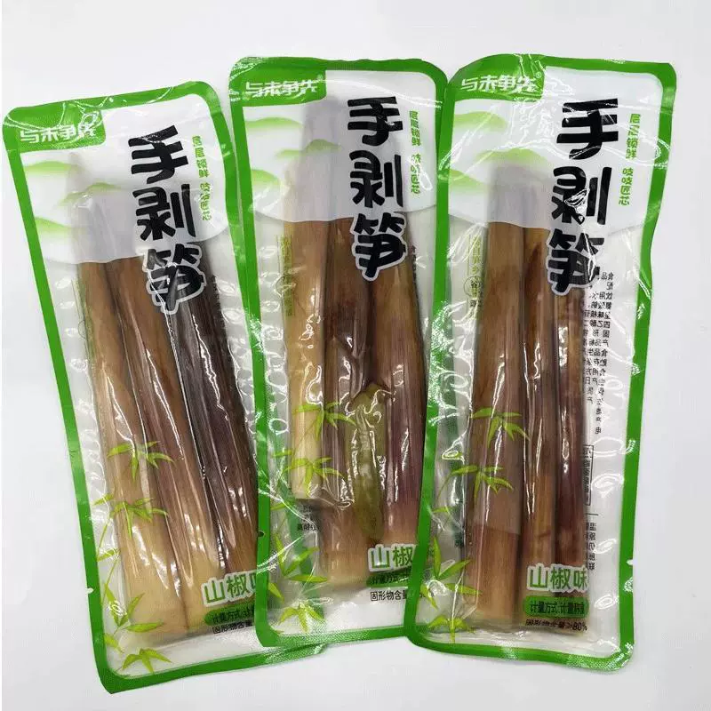 Будь первым, соревнуйся с поблань перца саса bamboo shoots, изысканные маринованные перцы, бамбуковые побеги, кислый и пряный хрустящий бамбуковый побег в маленьких пакетах и готовые к употреблению интернет-сенсационные закуски