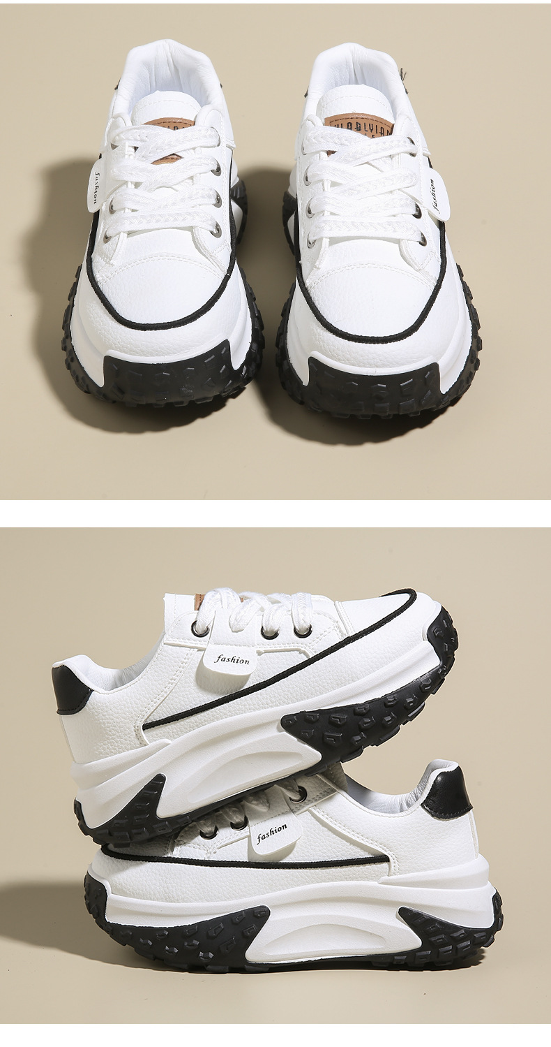 Version coréenne des chaussures de papa pour le printemps et l'automne 2024, nouvelles chaussures de tir de rue décontractées pour étudiants Instagram, chaussures hautes à semelles épaisses pour femmes_voghion.com