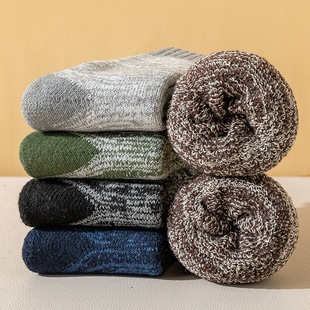 Cross-border socks men's thick socks winter thick fleece-lined towel socks warm in the tube terry wool socks extra thick