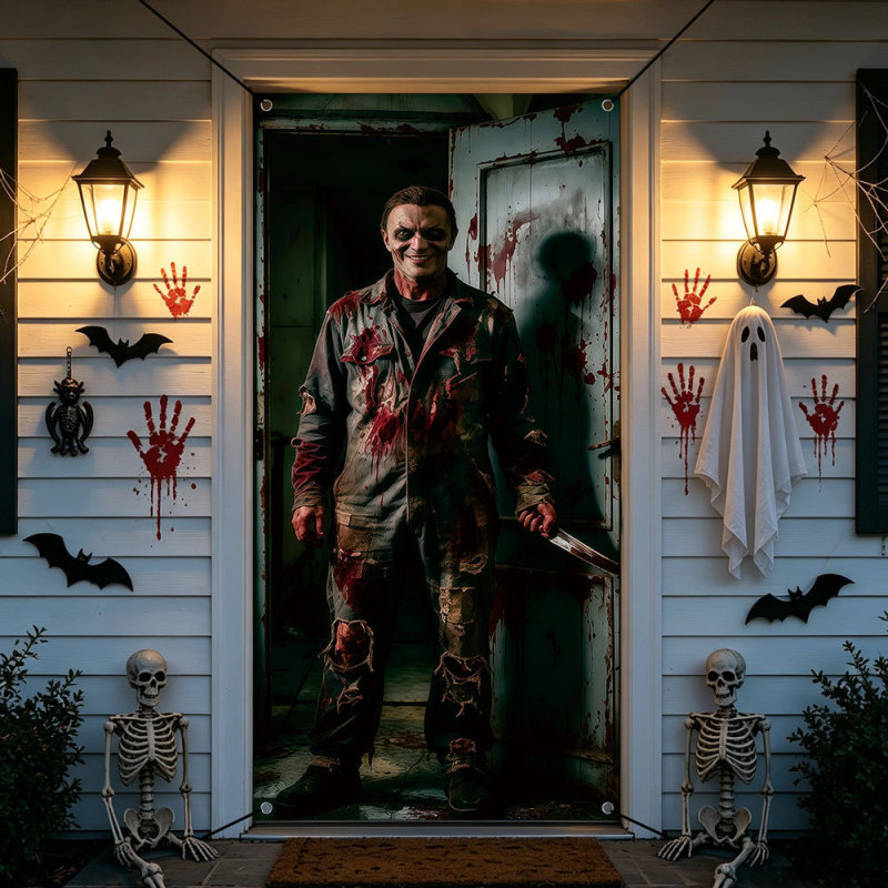 New Cross-Border Halloween Horror Zombie Porch Decoration Door Curtain Festival Party Polyester Cloth Banner Door Cover Door Hanging New Cross-Border Halloween Horror Zombie Porch Decoration Door Curtain Festival Party Polyester Cloth Banner Door Cover Door Hanging