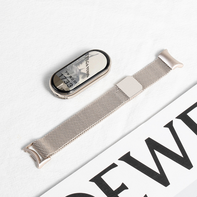 Suitable for Xiaomi Mi Band/9 Watch Strap Metal Magnetic 8/7Nfc Version Wrist Strap High-End 65 Watch Strap for Girls