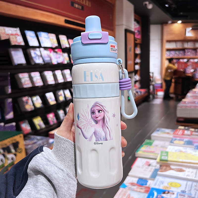 草莓熊儿童双饮保温杯女孩316不锈钢便携吸管杯学生上学专用杯子|undefined