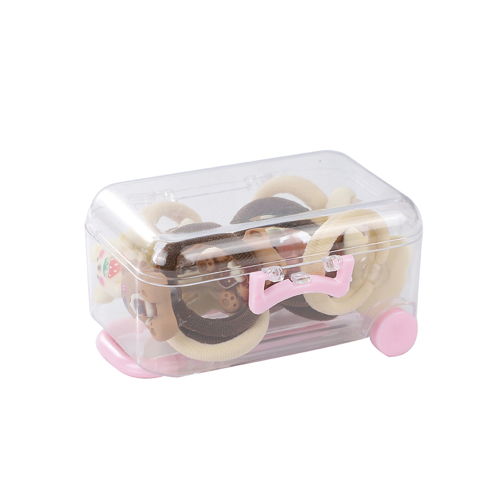 Una pequeña caja de tracción de café de leche para niños cuerdas de cabello correa no daña el cabello de las niñas lindas toallas anillo de venta transfronteriza caliente