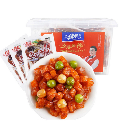 Jialong Five Grains Nostalgic Spicy Gluten Snack Flavor Noodles Food for Supermarkets Large Batch