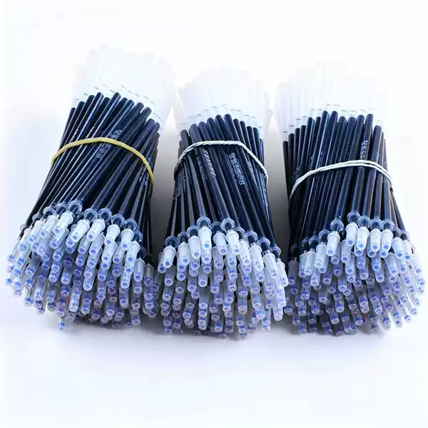 Bullet tip neutral disappearing pen refill 0.5mm student needle tip black disappearing refill, continuous refill, quick-drying