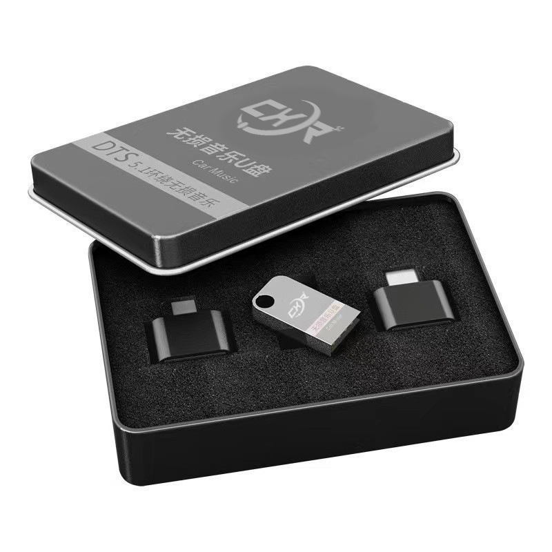 Usb flash drive iron box + adapter [empty disk]