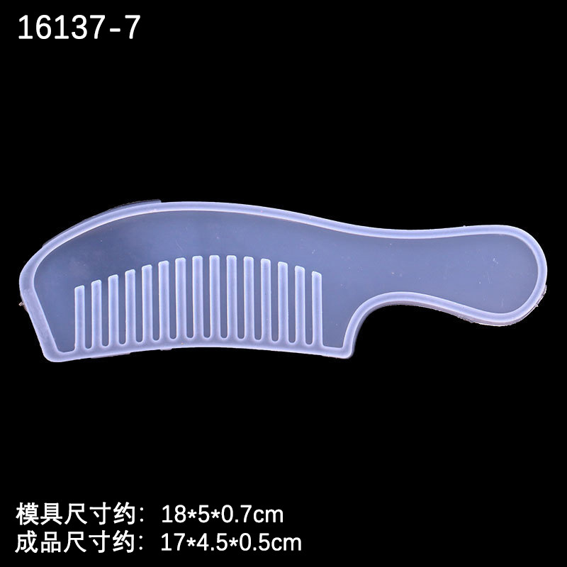 Espejo peine cristal epoxi resina hecha a mano molde de silicona lindo dibujos animados peine epoxi molde múltiple opcional