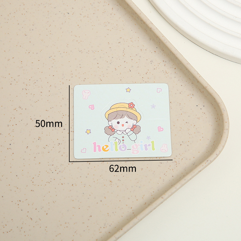 연두색 소녀 6.2*5cm (약 100장)