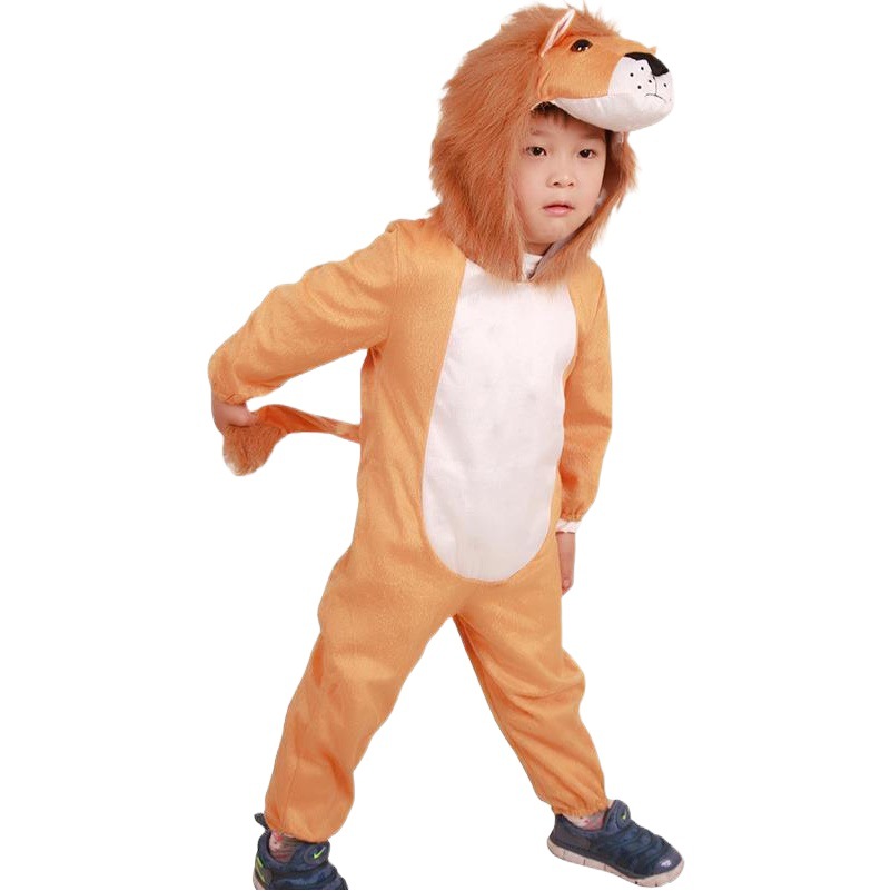 Nuevo traje animal ratón traje de la etapa del león traje de rendimiento de tela suave para niños cosplay drama traje