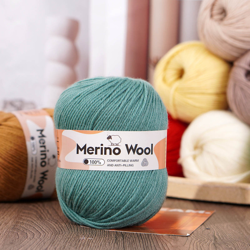 Cross-Border Popular 100% Pure Wool Thread, Medium Thick Thread, Merino Wool Thread, Cashmere Thread, Alpaca Hand-Knitted Thread Wholesale