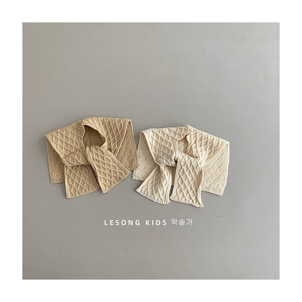 宝宝假领子纯色针织菱形格外搭儿童披肩春秋韩版女童凹造型百搭冬