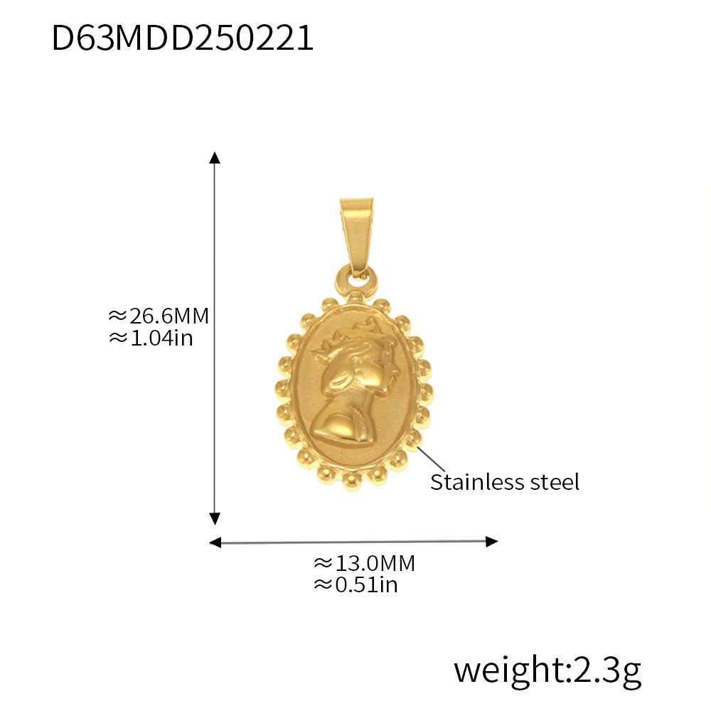 Qiong Yao Colección de accesorios colgantes de bricolaje de moda europea y americana Red de celebridades Collar de oro real de 18 quilates de acero inoxidable en stock