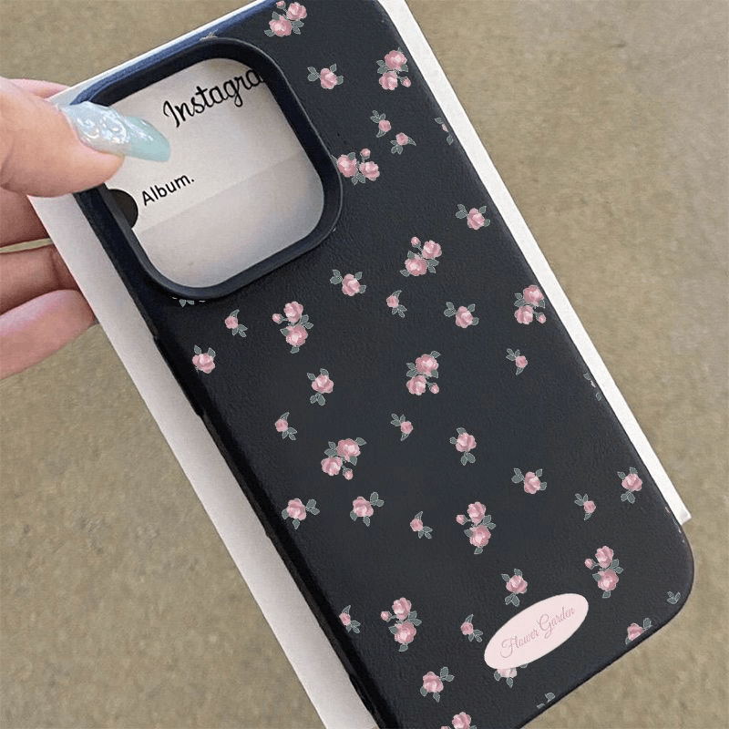 Ins Style Fresh Small Floral Suitable For 17 Pro Max Phone Case IPhone 15/13 Lychee Pattern 14 Soft X_voghion.com