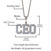 Copper necklace with letters, quartz zirconium, fashionable accessory hip-hop style, beginner, English, wholesale