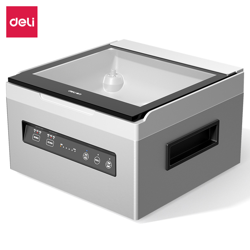 得力14893真空机包装机全自动封口商用食品粽子小米密封干湿两用