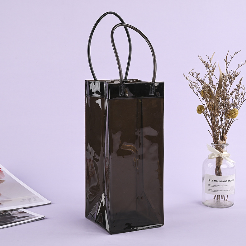 厂家直供纯色pvc塑料手提袋定 做购物礼品包装袋定 制可加印logo