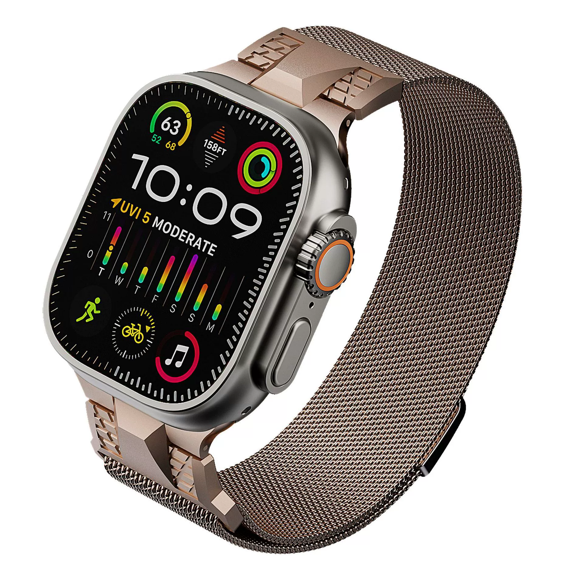 Подходит к Apple Watch7 Apple S9 смарт-ремешок 645321 поколения Ultra Mecha Milan металл ремешок часов 8