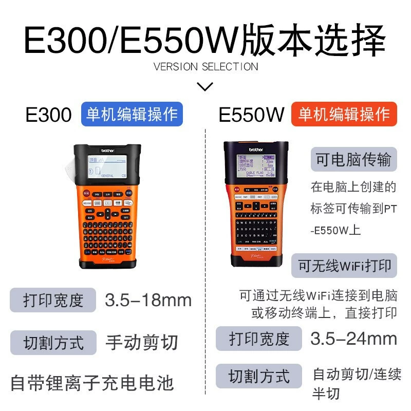 Brother, портативный принтер E550, 550W