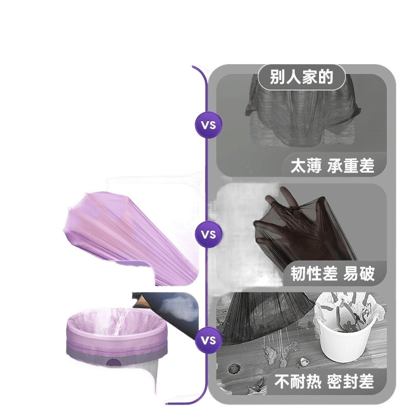 【四卷装】抽绳垃圾袋家用加厚抽绳式垃圾袋手提式加大特厚塑料袋|undefined