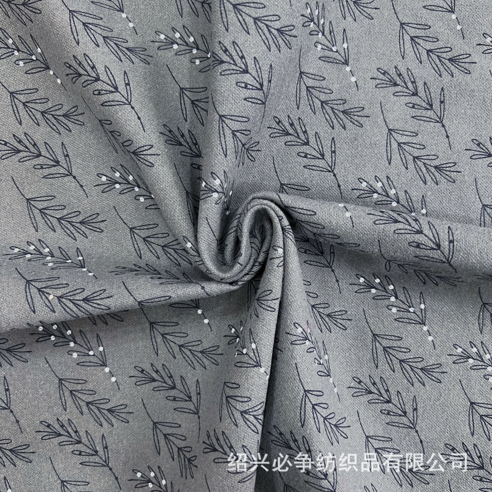 秋冬新品染色印花绒布麦子 清新连衣裙衬裙娃娃衫面料可定