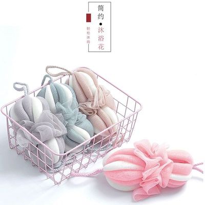 可拉伸洗澡沐浴球成人搓澡巾女高颜值搓澡加大号浴花球高档不散