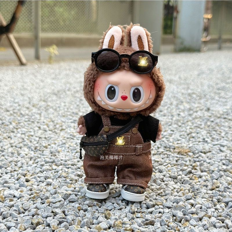 ラブブ トレンドベビー服 17cm ビニール 1代目、2代目、3代目 ラブブ服 オーバーオールスーツ 心ときめくマカロン|undefined
