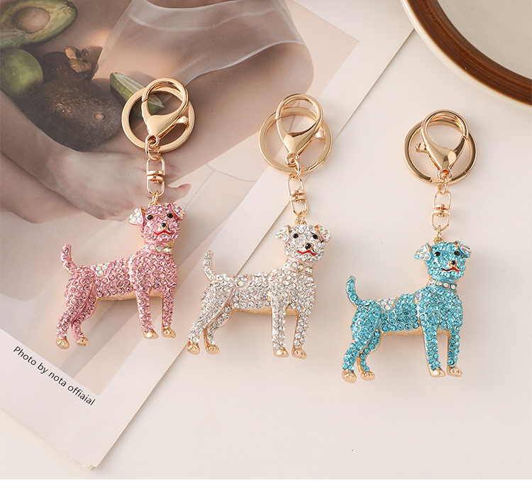 Cute Alloy Dog Unisex Bag Pendant Keychain display picture 1
