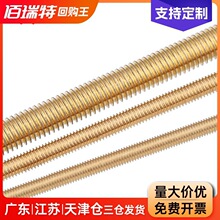 铜丝杆黄铜牙条铜全牙螺柱牙棒螺杆丝杆M2.5M3M4M5M6M10M12M14M16