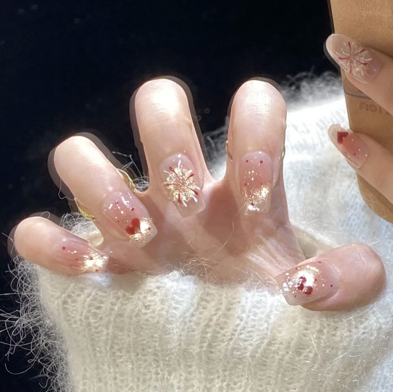 2025 New High-End Simple Whitening Hand-Painted Romantic and Gorgeous Fireworks Short Cat-Eye Wearable Nail Products Wholesale 2025 New High-End Simple Whitening Hand-Painted Romantic and Gorgeous Fireworks Short Cat-Eye Wearable Nail Products Wholesale