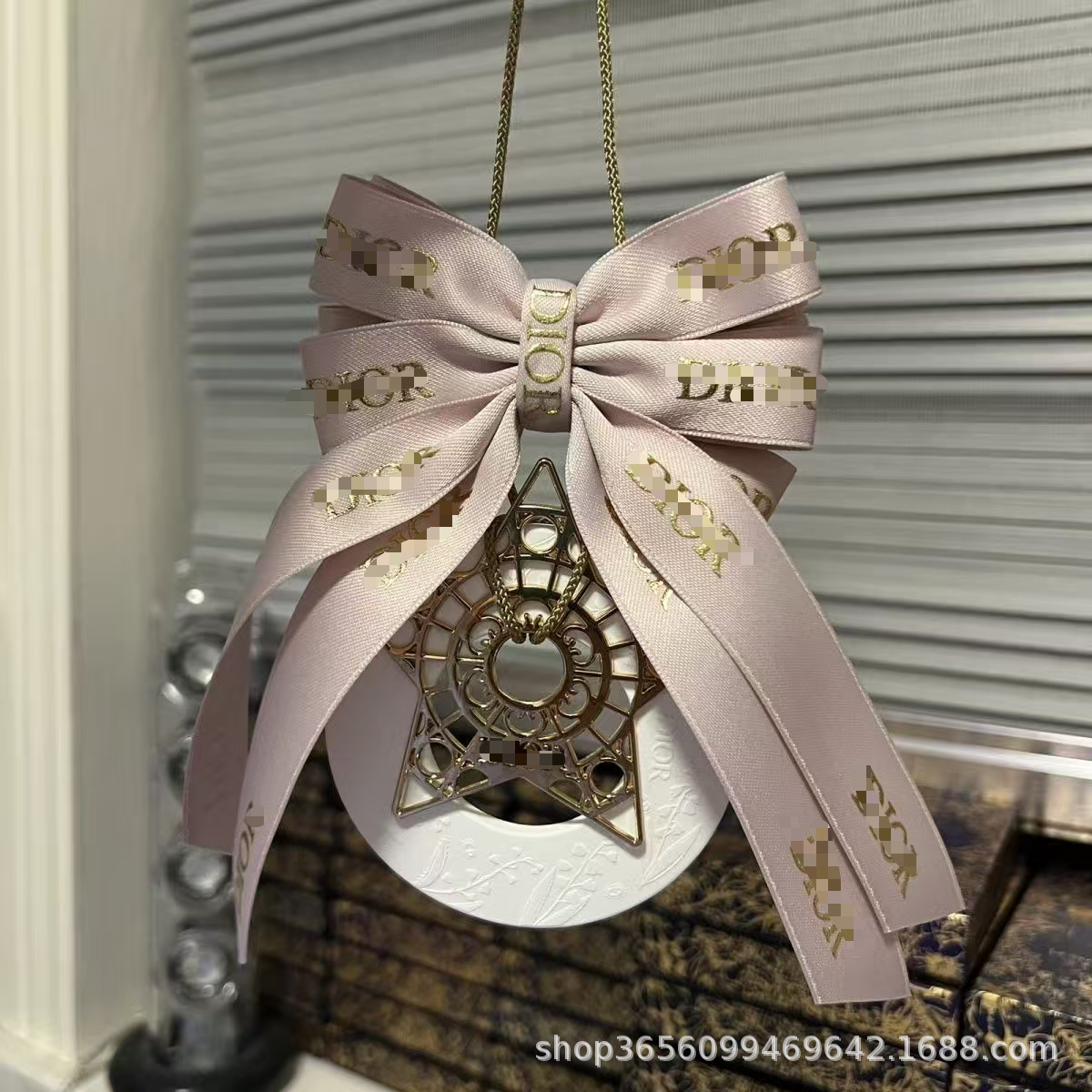 Luxury Star Car Hanging Ornament with Ribbon, Lucky Star Car Pendant, Aroma Diffuser Stone, Car Hanging Decoration, Fragrance Aromatherapy