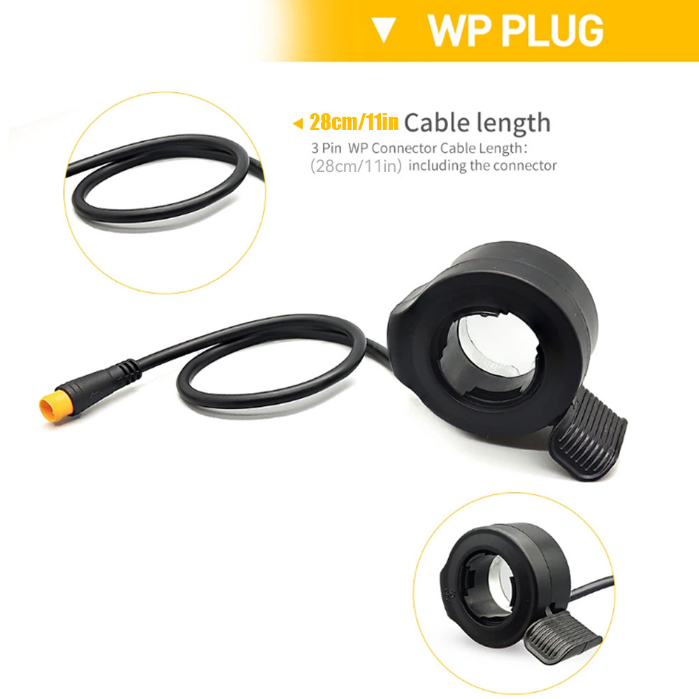 130X Thumb Throttle for Electric Scooter, Waterproof Wp Connector, Electric Bicycle Accelerator