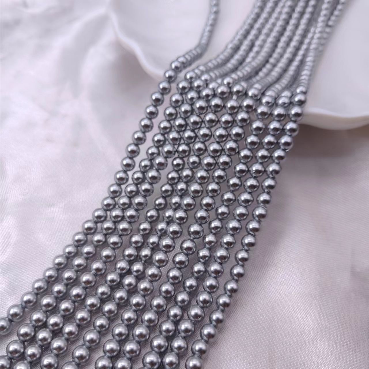 Perlas de concha con orificio recto grande de 1.2mm, perlas pequeñas, perlas espaciadoras de concha del Mar del Sur, perlas espaciadoras de estilo antiguo con diseño de corona de fénix para bricolaje, venta al por mayor. image 13