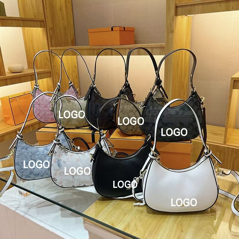Fashion Trendy Letter Cross-border Underarm Bag Simple Shoulder Bag Commuter All-match Textile Personalized Women's Bag Bag