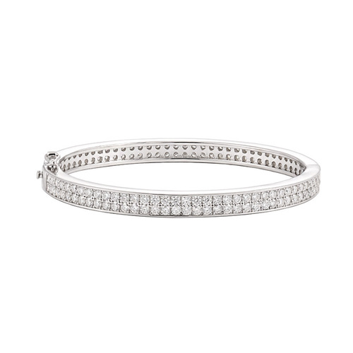 3mm Full Diamond Moissanite Bracelet for Women 925 Pure Silver Simple Luxury Style Elliptical Band Fashionable and Versatile Gift