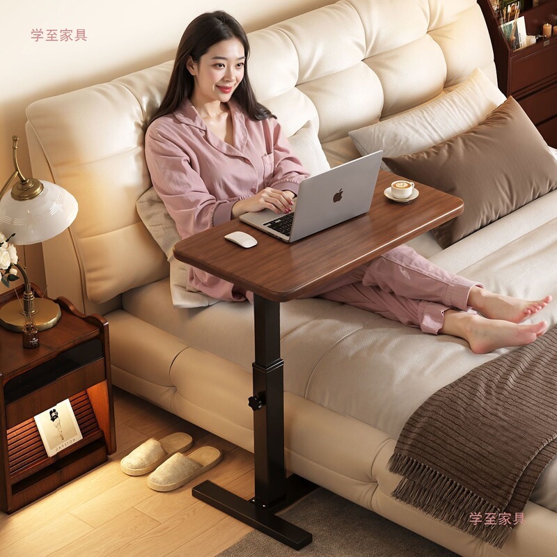 Office Desk Workbench Adjustable Computer Desk Mobile Bedside Table Folding Desk Lazy Dining Table Living Room Side Table Bedroom