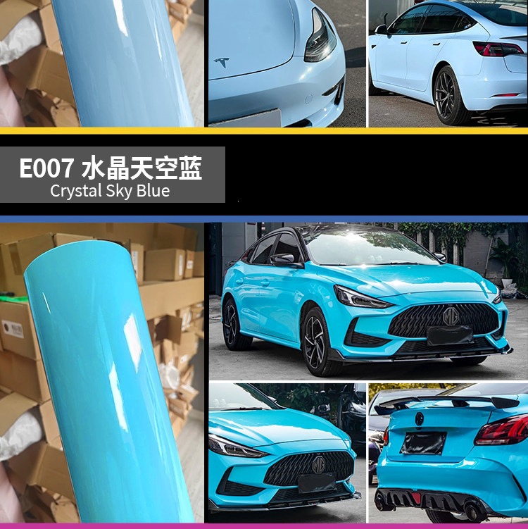 Car color change film, full car body wrap, car protective film, PET crystal black, white, blue, gray, whole roll wholesale