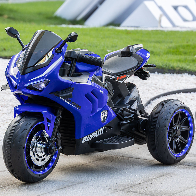Children's Electric Three-Wheeled Motorcycle, Rideable and Rechargeable, Baby Toy Car, Remote Control, New Model for Boys and Girls
