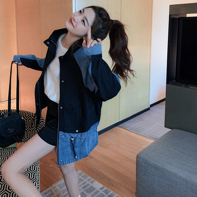Real Shot of 2024 Veste en jean décontractée pour femme au printemps, petite taille, sensation haut de gamme, super beau haut de rue explosif_voghion.com