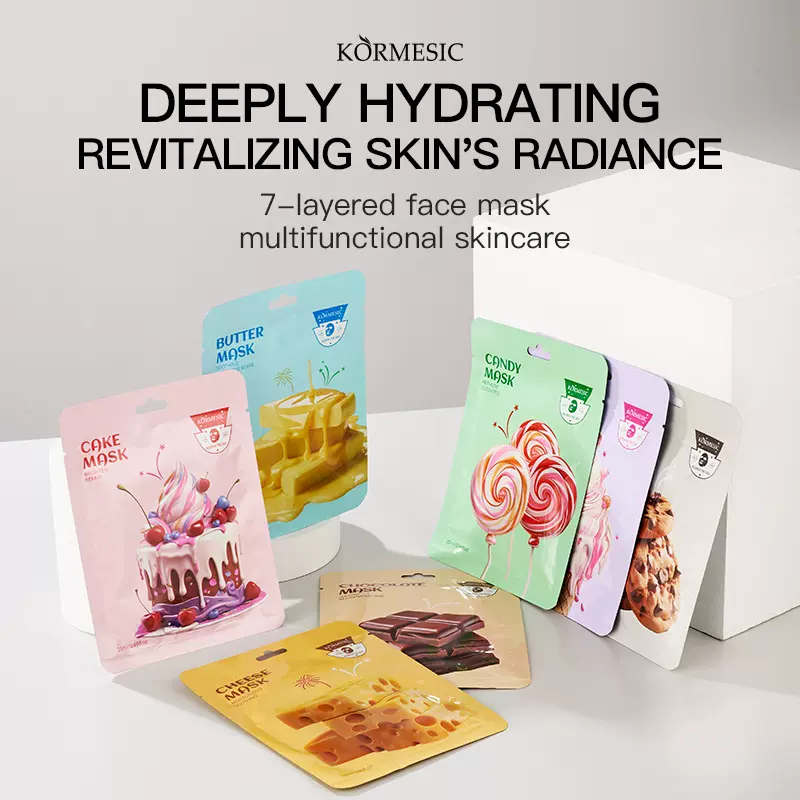 KORMESIC全英文糖果巧克力面膜facial mask温和跨境外贸厂家批发