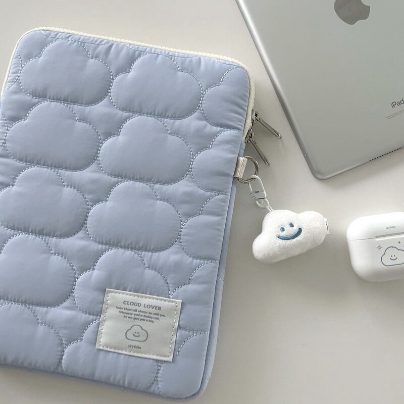 South Korea cloud ipad liner bag cotton diamond soft ins13 inch shockproof tablet laptop bag