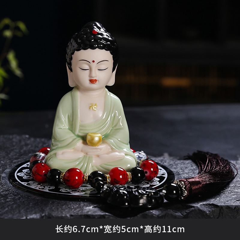 Maitreya Buddha Sitting in Meditation, Maitreya Buddha Ceramic Statue, Large Belly Buddha for Peace and Safety, Wholesale Manufacturer, Car Decoration